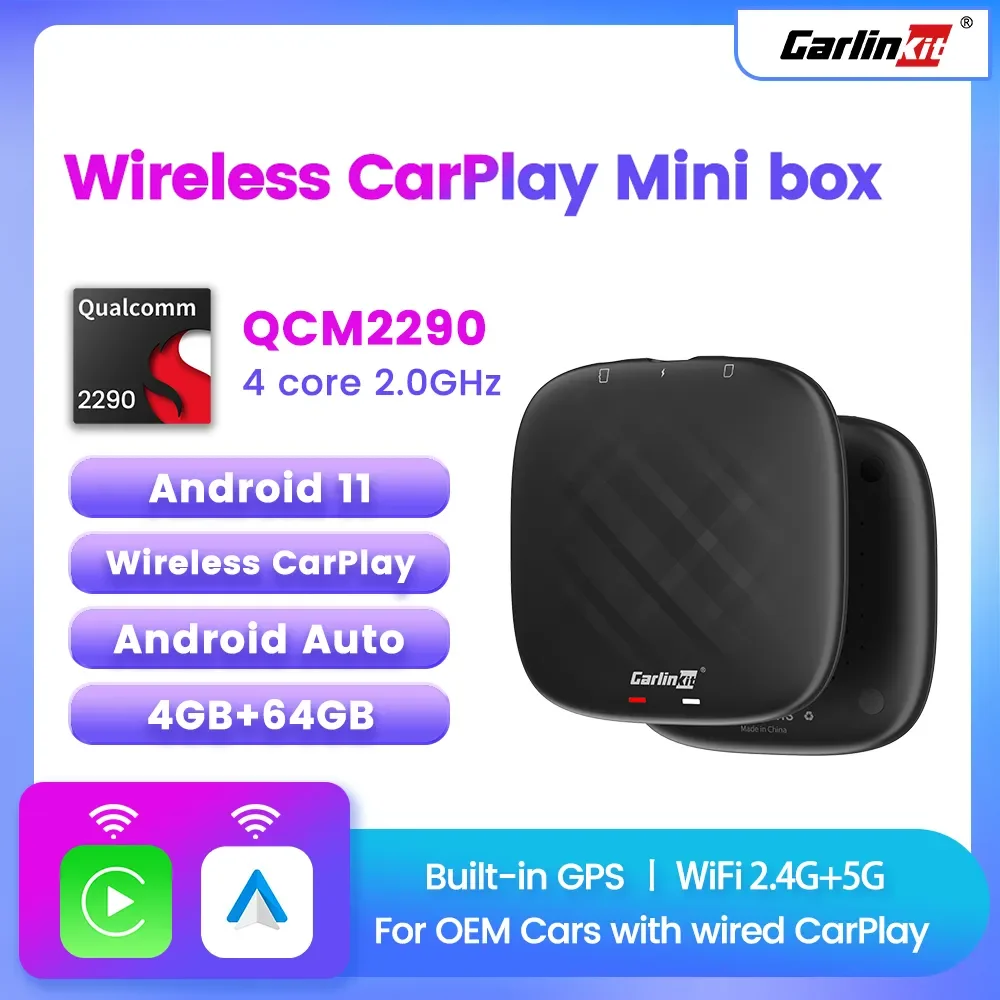 

Carlinkit 4+64g Carplay Ai Box Android 11 Wireless Carplay Android Auto Tv Box Qcm2290 4g Lte For Netflix Youtube Car Adapter