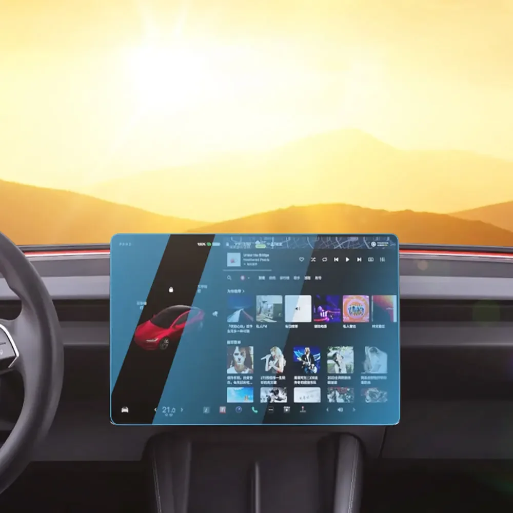 

Front Rear Screen Protector for Tesla Model 3 Highland 24-25 Model Y Juniper 2025 Accessories 15.4-Inch Tempered Glass 8-Inch