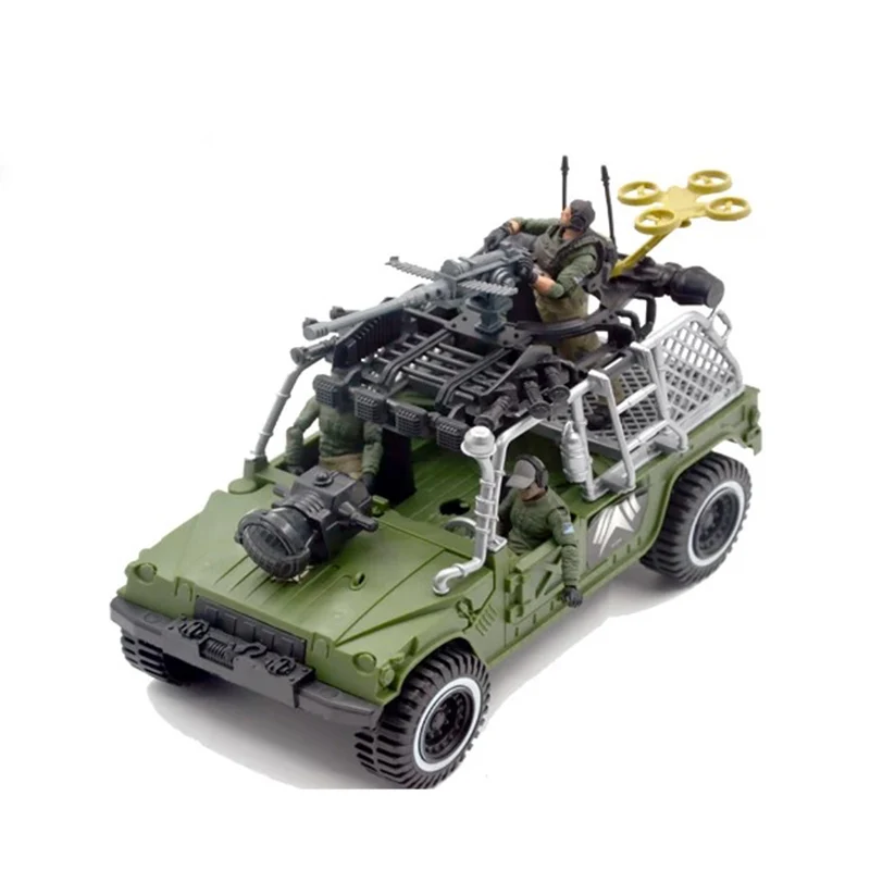 1:18 Scale Soldier Patrol Vehicle Model Special Forces For 3.75'' Action Figure Vehicle Scene Display Boy Toys