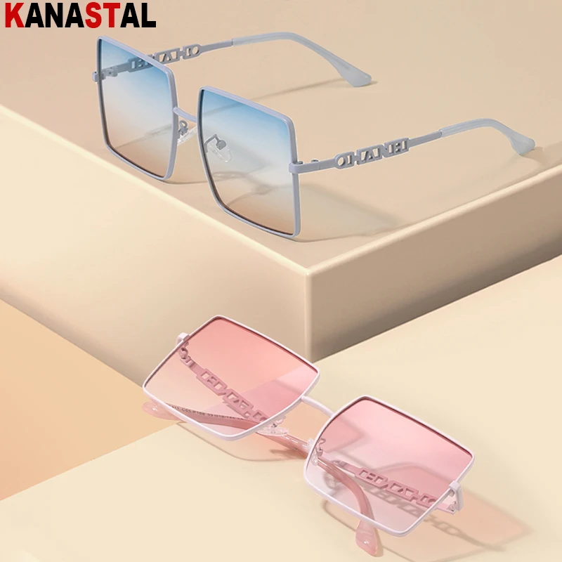 Women Polarized Sunglasses UV375 Sun Glasses Men Metal Oversize Eyeglasses Frame Camping Party Travel Anti Glare Shade Eyewear