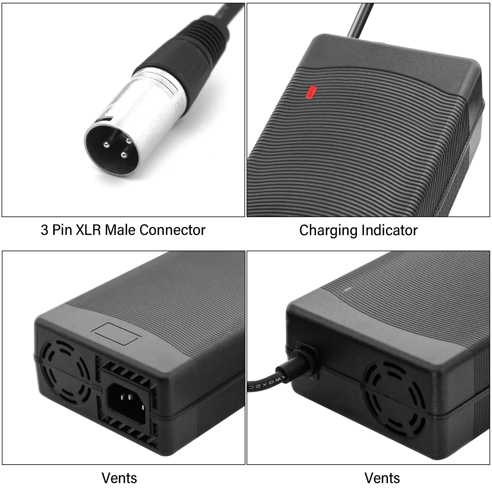 48V バッテリー充電器 2A 4A 5A リチウム電池パック用 54.6V スマート