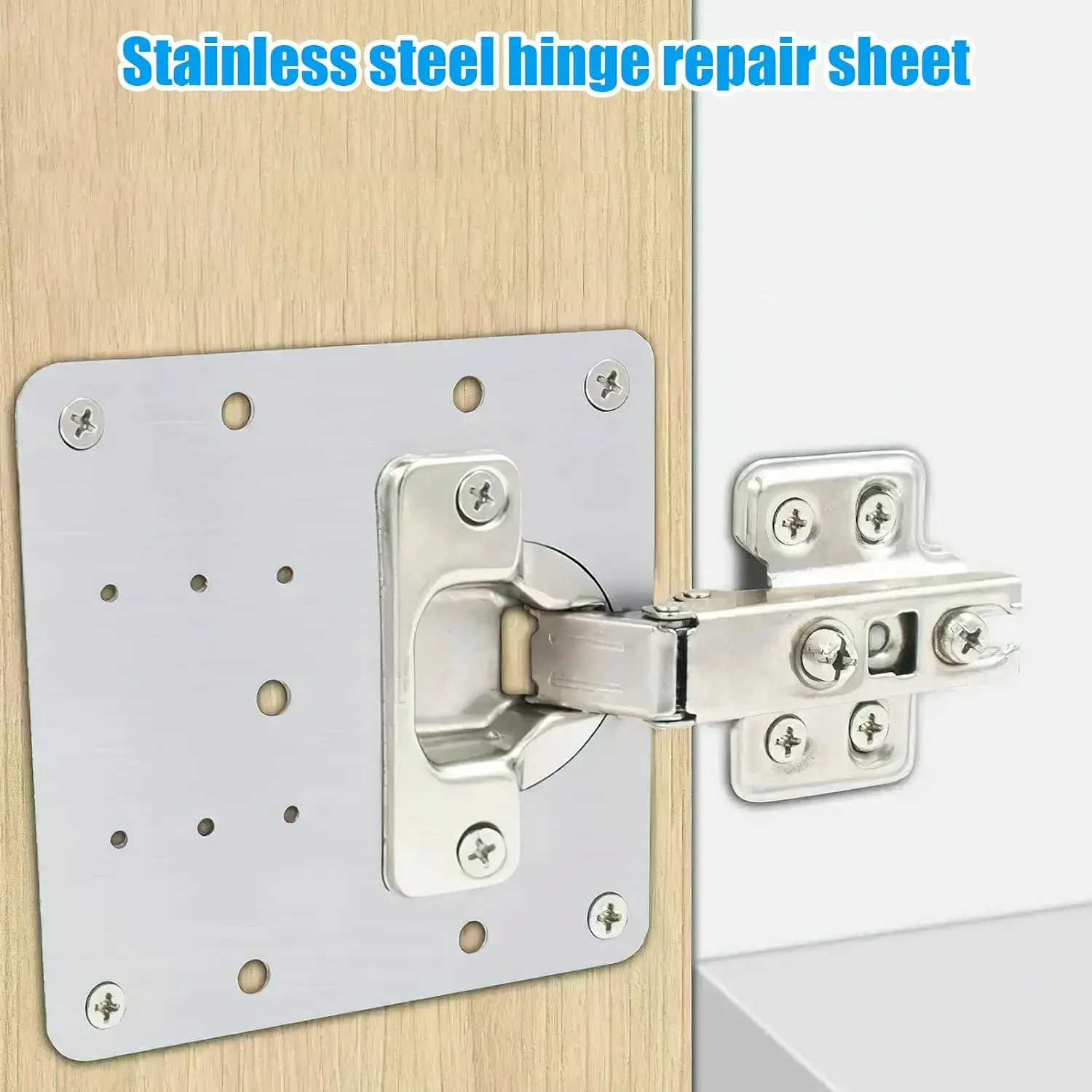 1/2/4/10Pcs Cabinet Hinge Repair Plate Kit Kitchen Cupboard Door Hinge Mounting Plate For Furniture Hardware Hinges Fixing Plate