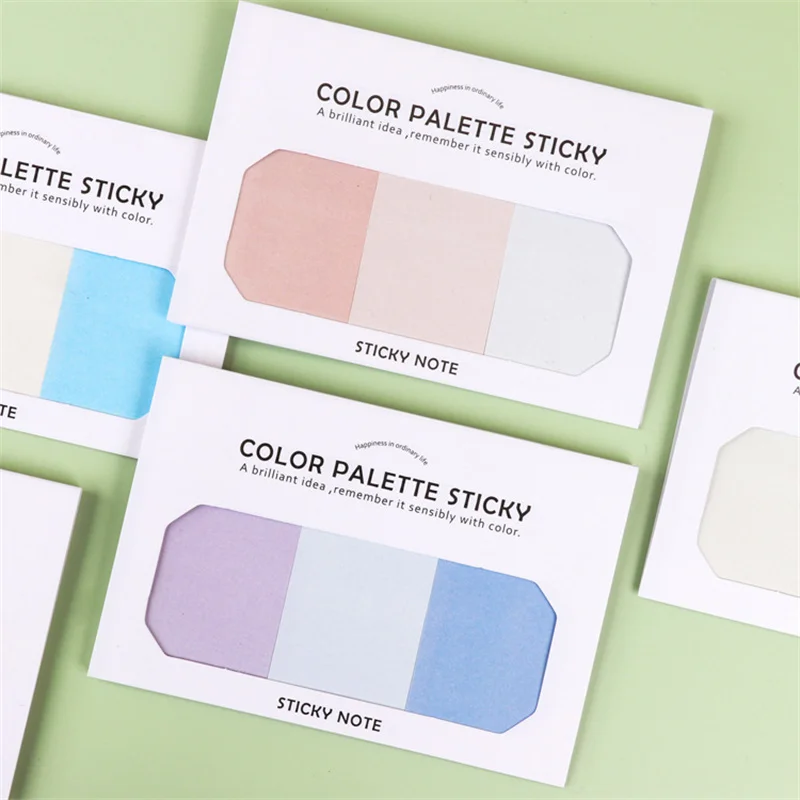 60Pcs Per Pack Memo Color gradient note multi-color tearable message label Message Tab Stationery notepad stationery Random