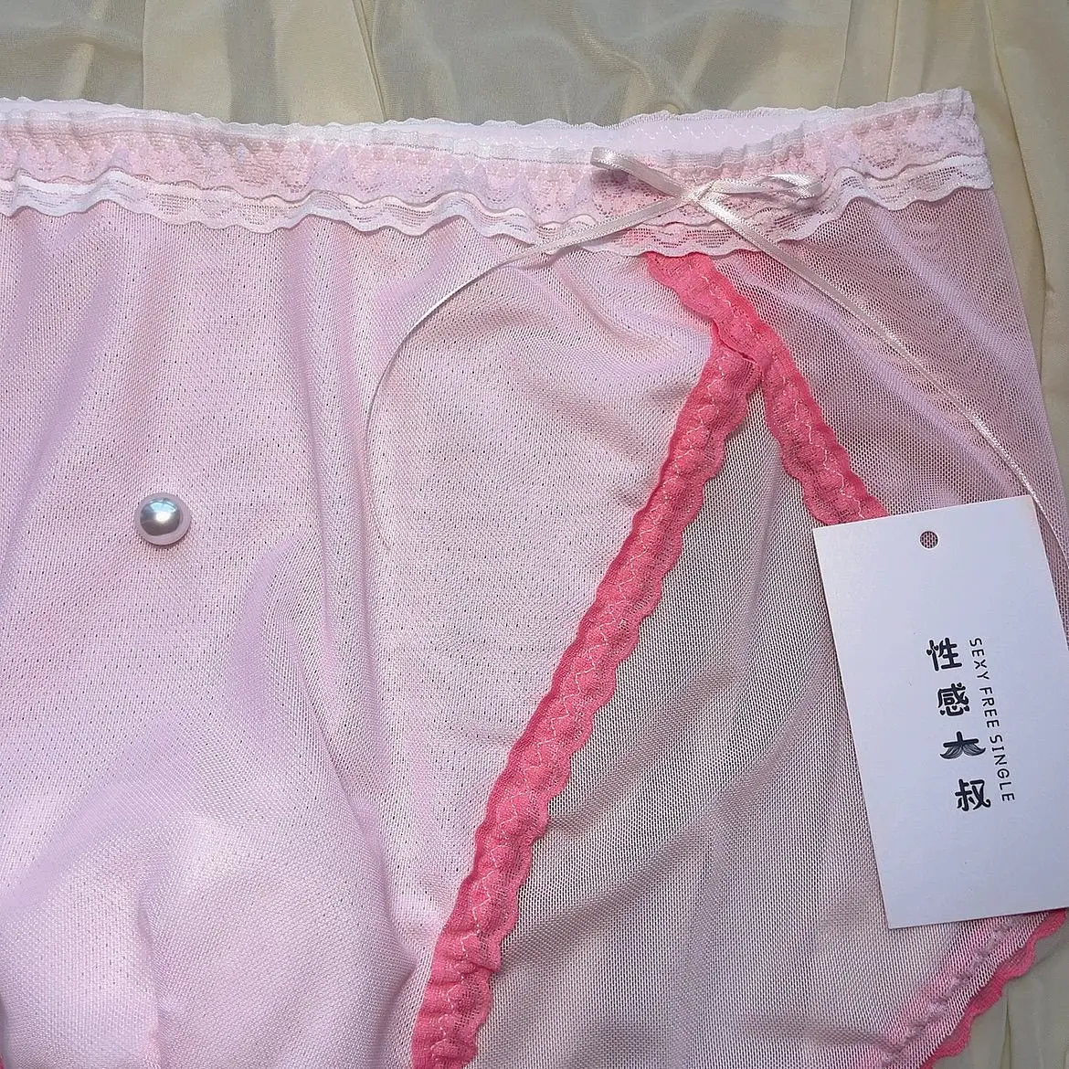 Handmake Man Lace Hem Green Panty Briefs BF Gifts Harajuku FKK Party Private LGBQT