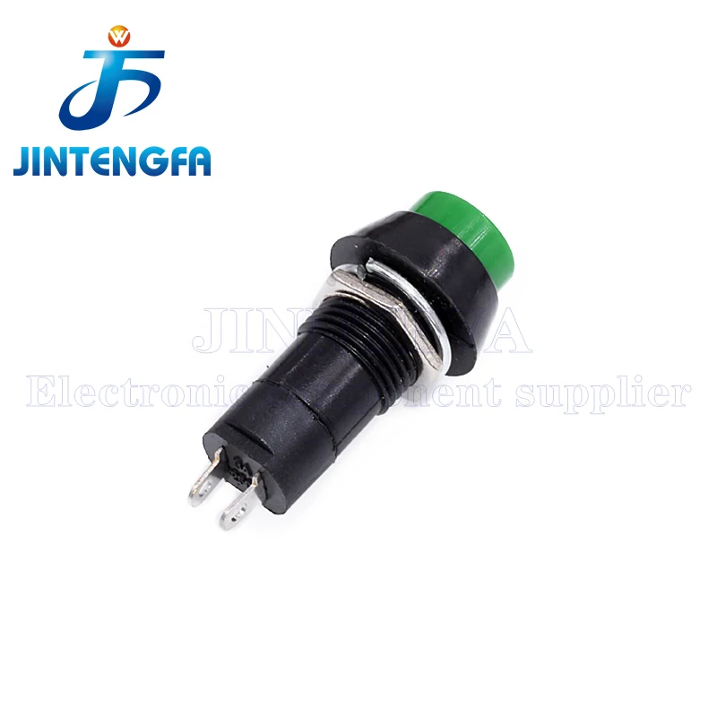 10PCS 12mm Push Button Latching Switchs PBS-11A Self Locking PBS-11B No Lock 1A 250V AC 2Pin Red Green Yellow Blue Black White