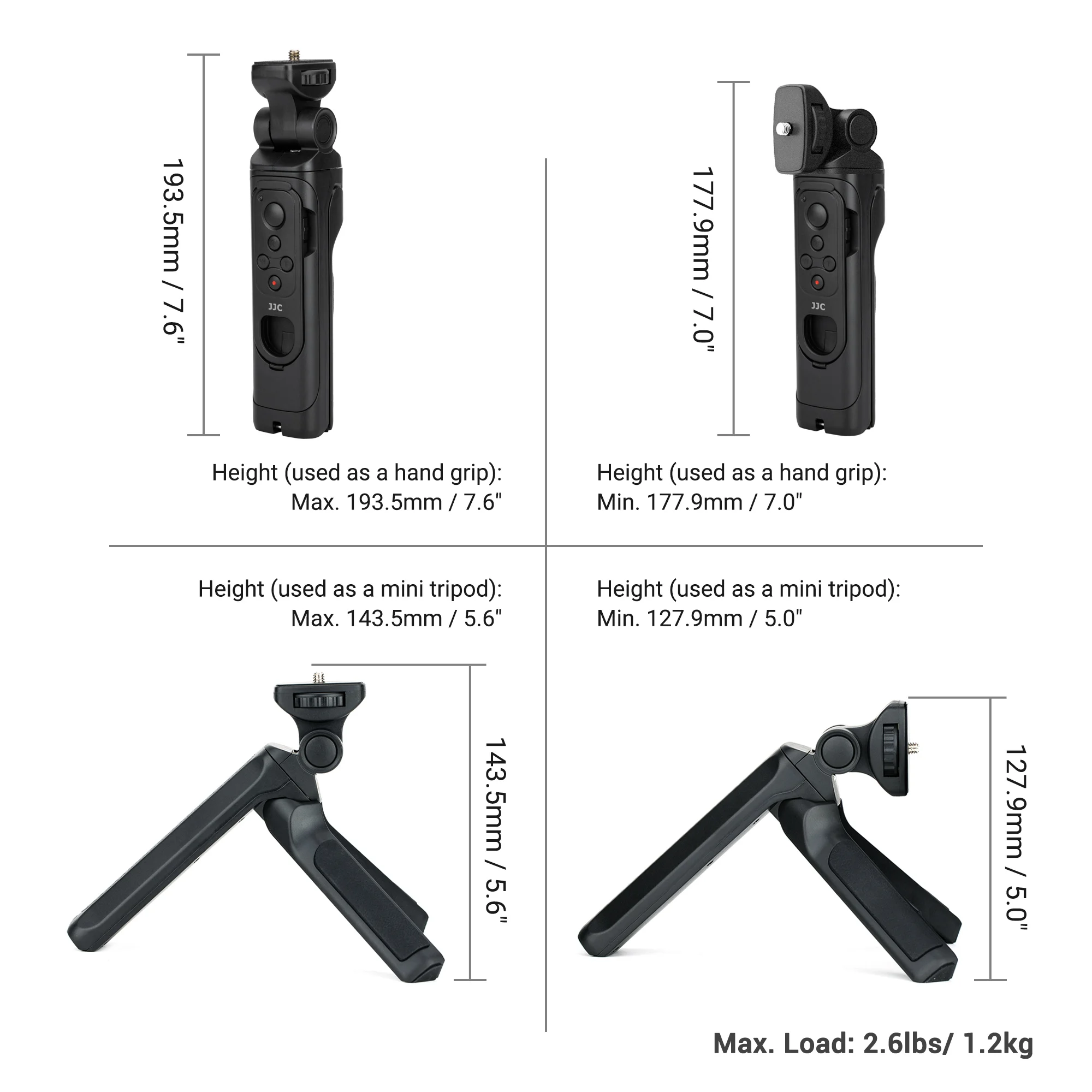 JJC Shooting Grip with Wireless Remote For Fujifilm Cameras X100VI, X-S20, X-T50, X-H2, X-T5, X-T4, X-T3, X-T30 II, X-T30, X-S10