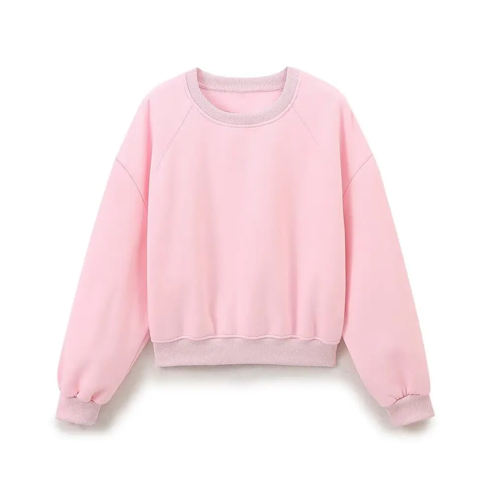 Tangada 2024 Autumn Women Fleece Sweatshirts Oversize Long Sleeve O Neck Loose Pullovers 6H336