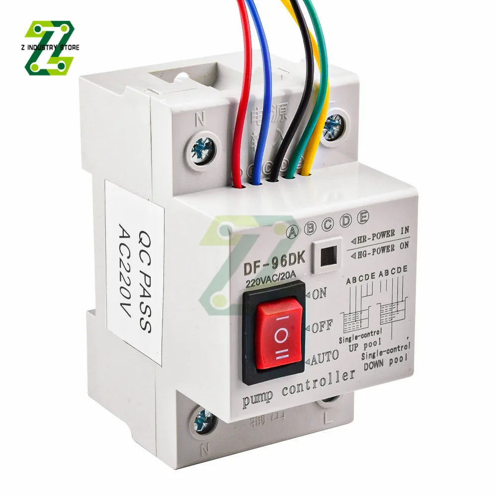 DF-96DK Automatic Water Level Controller Switch 10A 220V Tank Liquid Level Detection Sensor Water Pump Controller Control