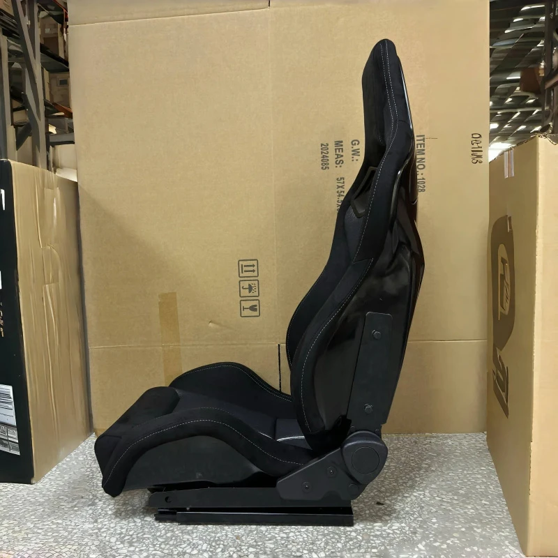 Black‑Gray Reclining Racing Cushion Unit PVC Fabric Interior Accessory