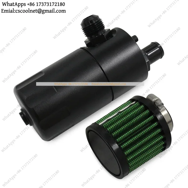 JS02 A60M-AN10 Baffled Oil Catch Can Universal Racing With Breather Tank Auto Parts