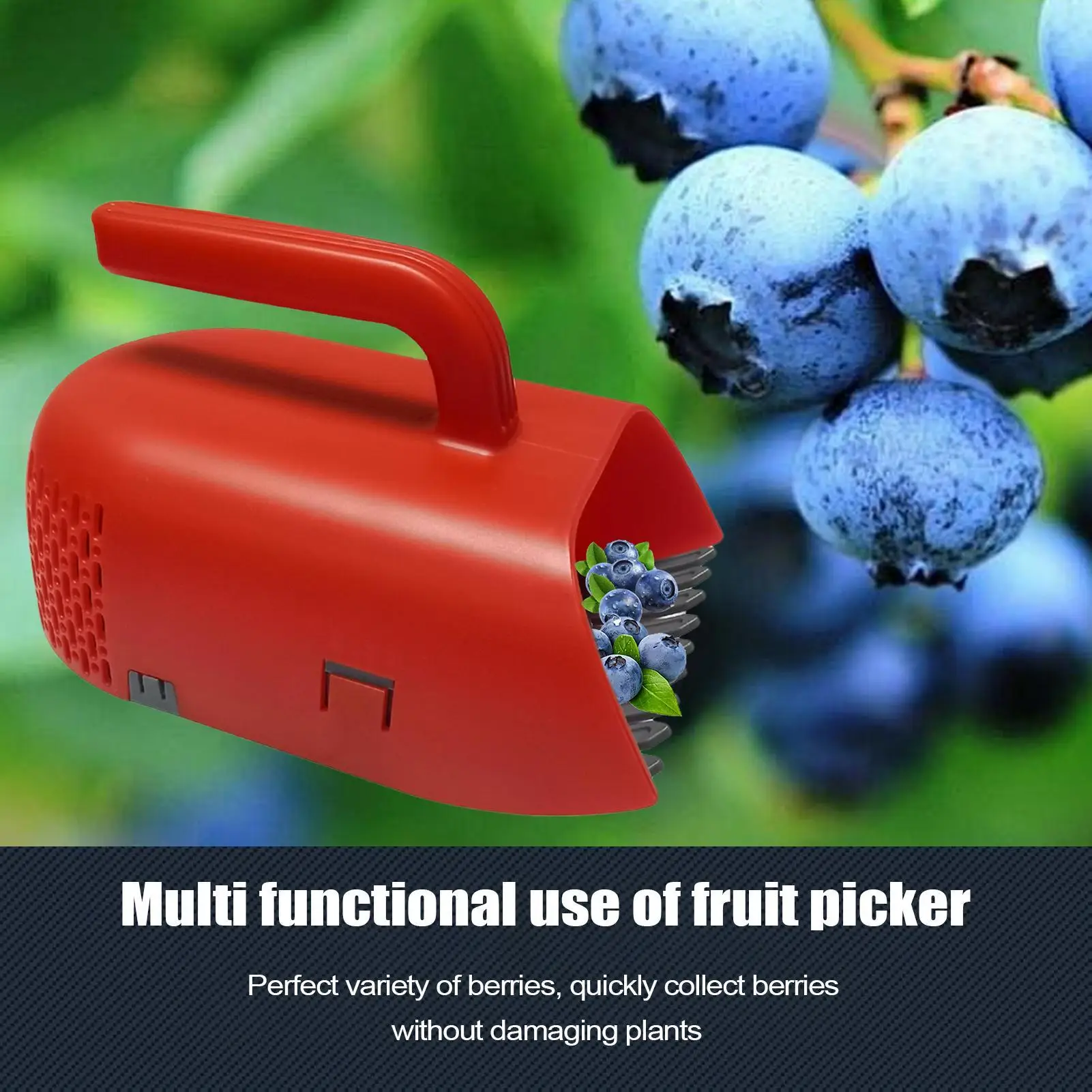 Ergonomic Berry Picker Portable Berry Pick Rake Plastic Handle Picking Tool Blueberry Collection Harvester With Ergonomic Handle