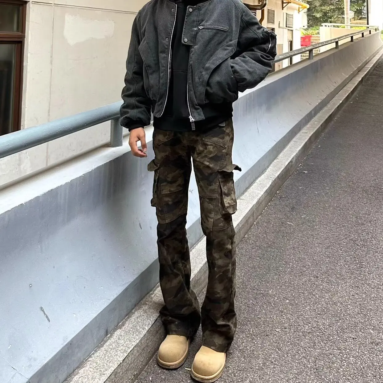 

Ретро-джинсы унисекс в американском стиле, камуфляжные, прямого кроя, зауженные, с эффектом похудения, для мужчин и женщин