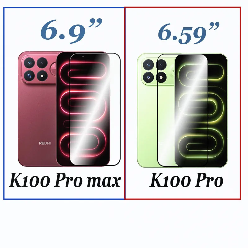3/2Pcs For Redmi K100 Pro Max Screen Glass Film Supports fingerprint unlock Shockproof K100 Pro Front Protector