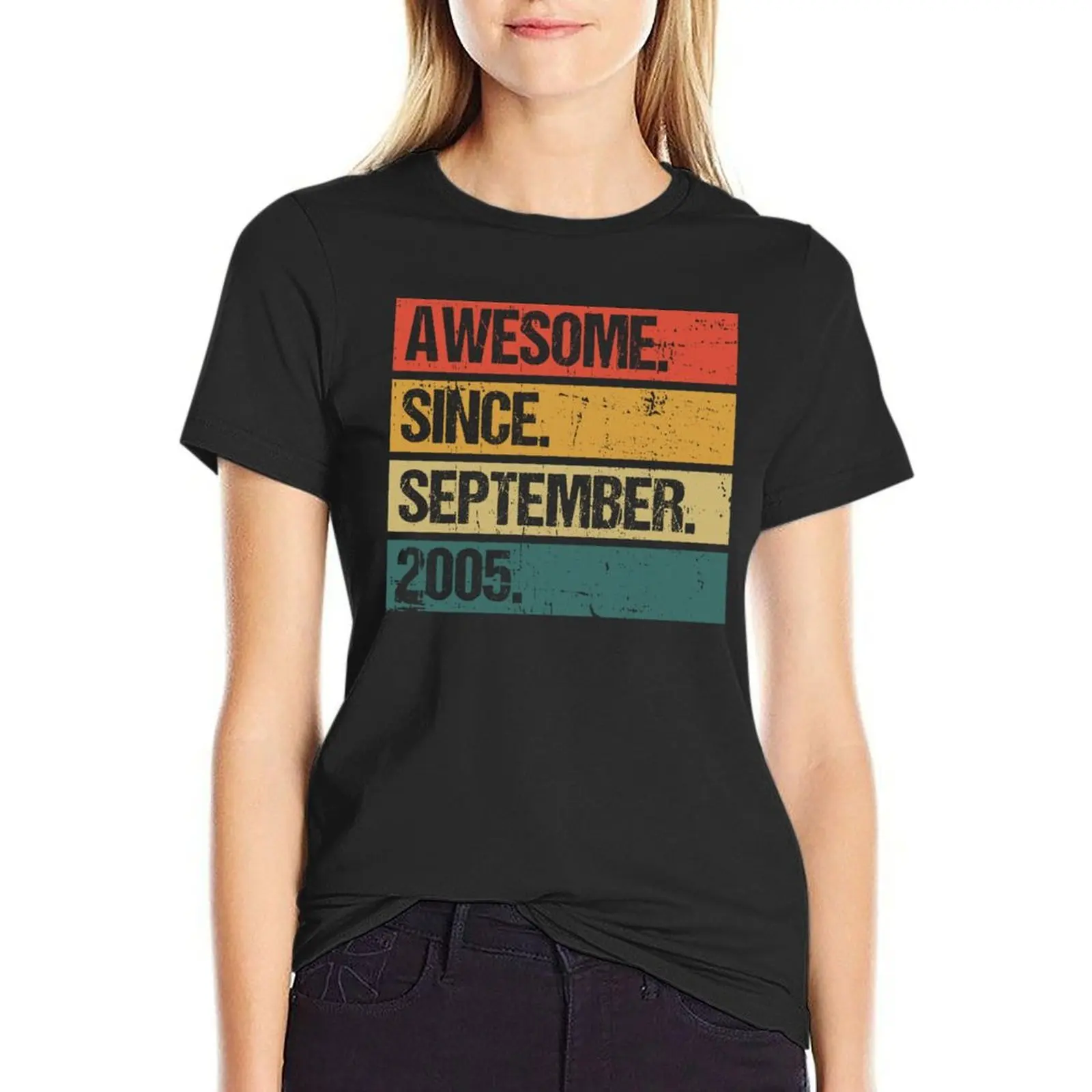 

Awesome Since September 2005 Made In 2005 Vintage September 2005 T-Shirt summer tops summer top hippie clothes Woman fashion