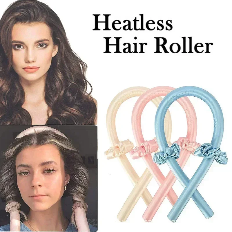 Heatless Hair Curlers Overnight Curling Iron Headband Lazy Curler Silk Hair Curler No Heat Long Short Hair Boucleur Cheveux