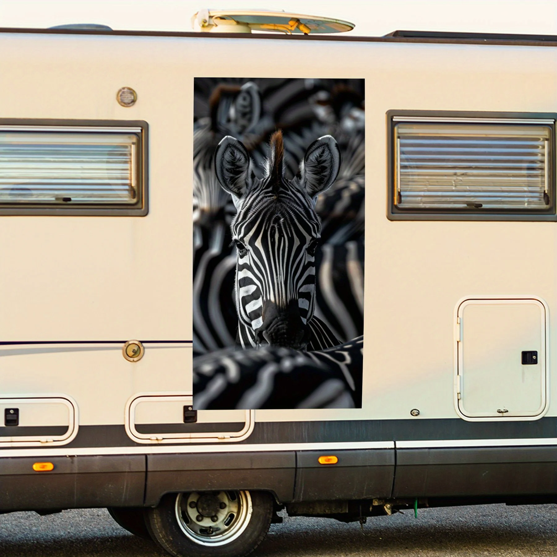 

Зебра Херд в солнечном свете, наклейка на дверь автомобиля на колесах, ПВХ, самоводонепроницаемая палочка, яркие автомобильные внешние аксессуары, декор, защита Gi