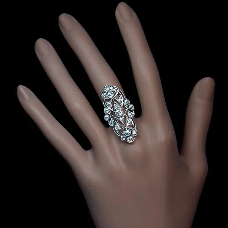 2026 New Hollow Out Pattern Design, Bride's Wedding and Banquet Accessories, New Classic Personalized Ring