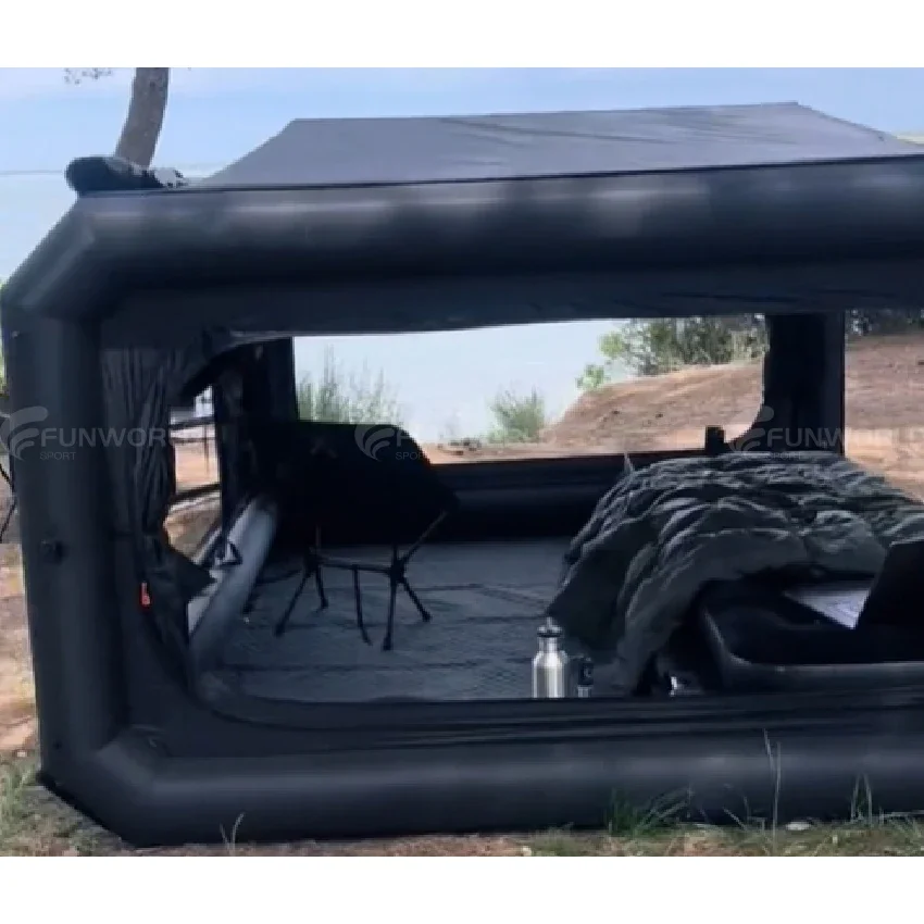 Portable Black Tent Air Station Pod Tent Fast-deploying Inflatable Shelter Tent