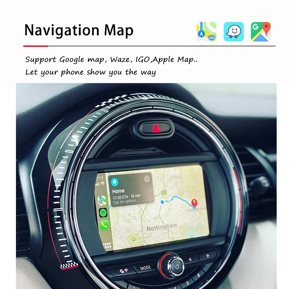 Car Stereo Upgrade Wireless Android auto for MINI Cooper F56 F55 Countryman jcw Apple CarPlay Decoder