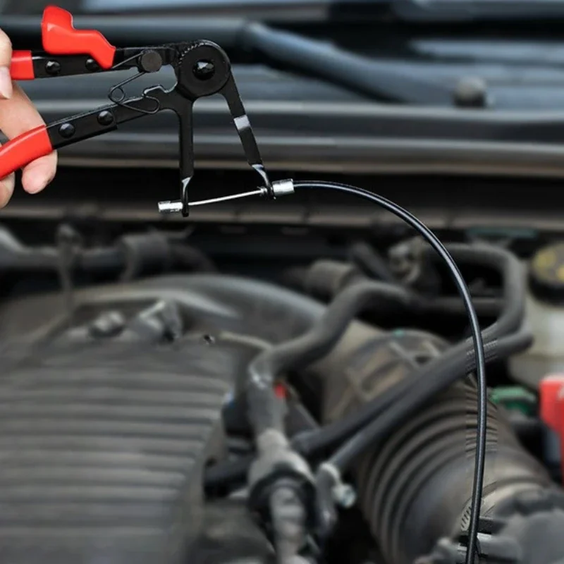 Car Corded Hose Clamp Pliers Hose Clamp Pliers Hose Clamp Tool Cable Type Flexible Wire Long Reach for Car Repairs Hand Tool