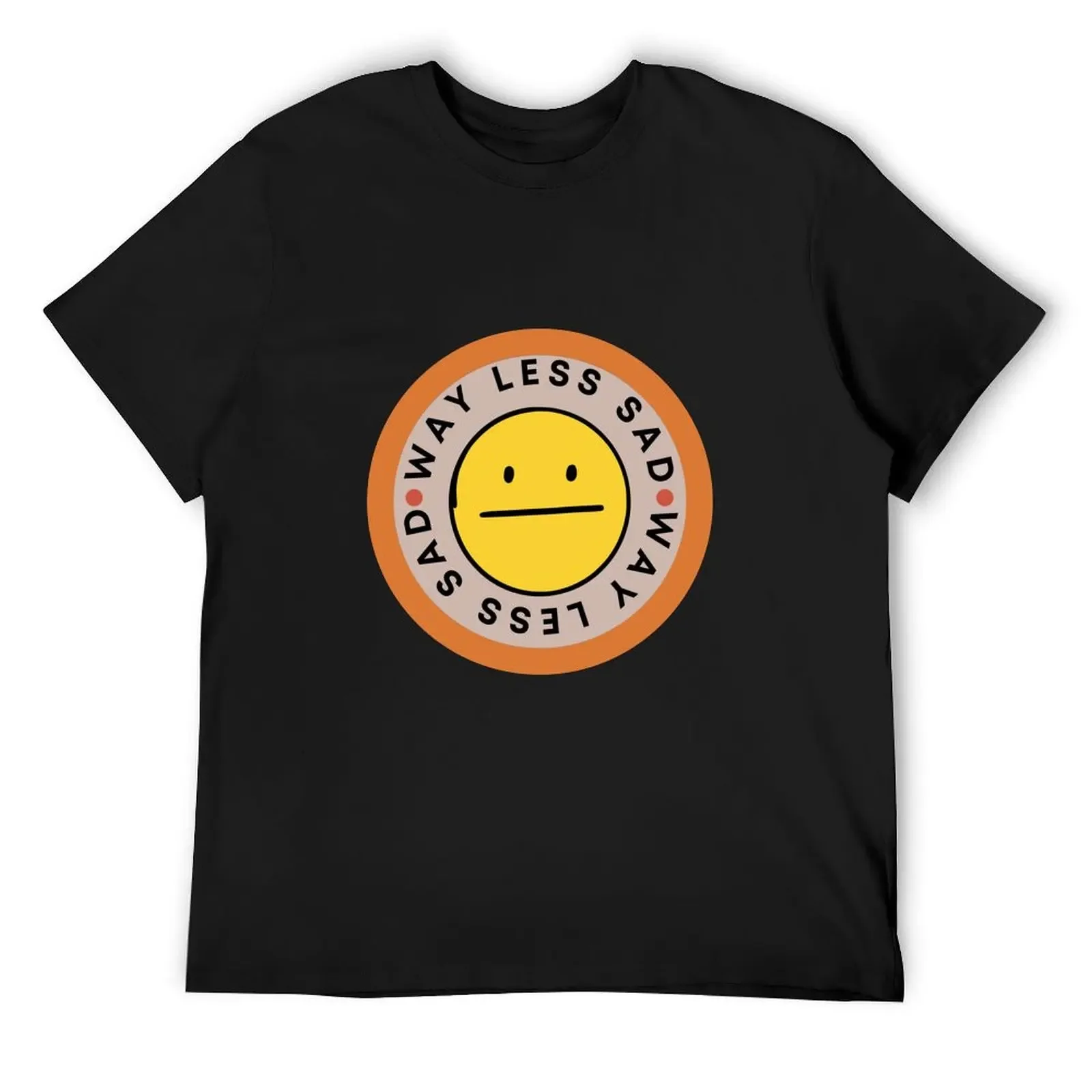 

way less sad T-Shirt vintage anime shirt T-shirts man anime stuff oversized t shirts for men