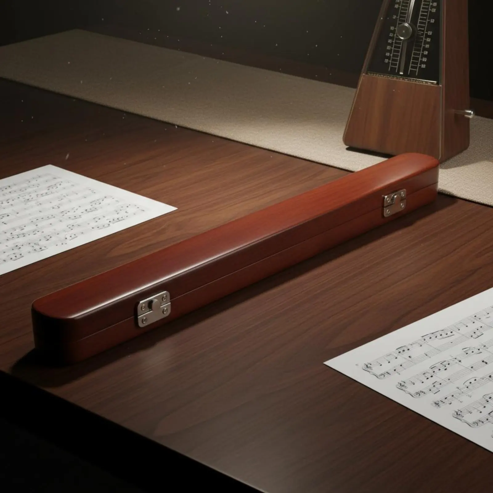 

Wooden Baton with Box Easy to Keep Wooden Baton Box Comfortable Grip Polished Finish for Rehearsal