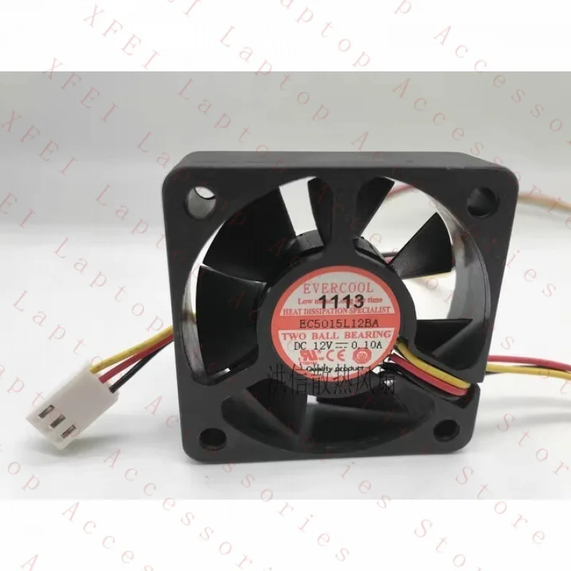 

Вентилятор EVERCOOL EC5015L12BA 12V 0.10A 5015 5CM 3-проводной, 1 шт.