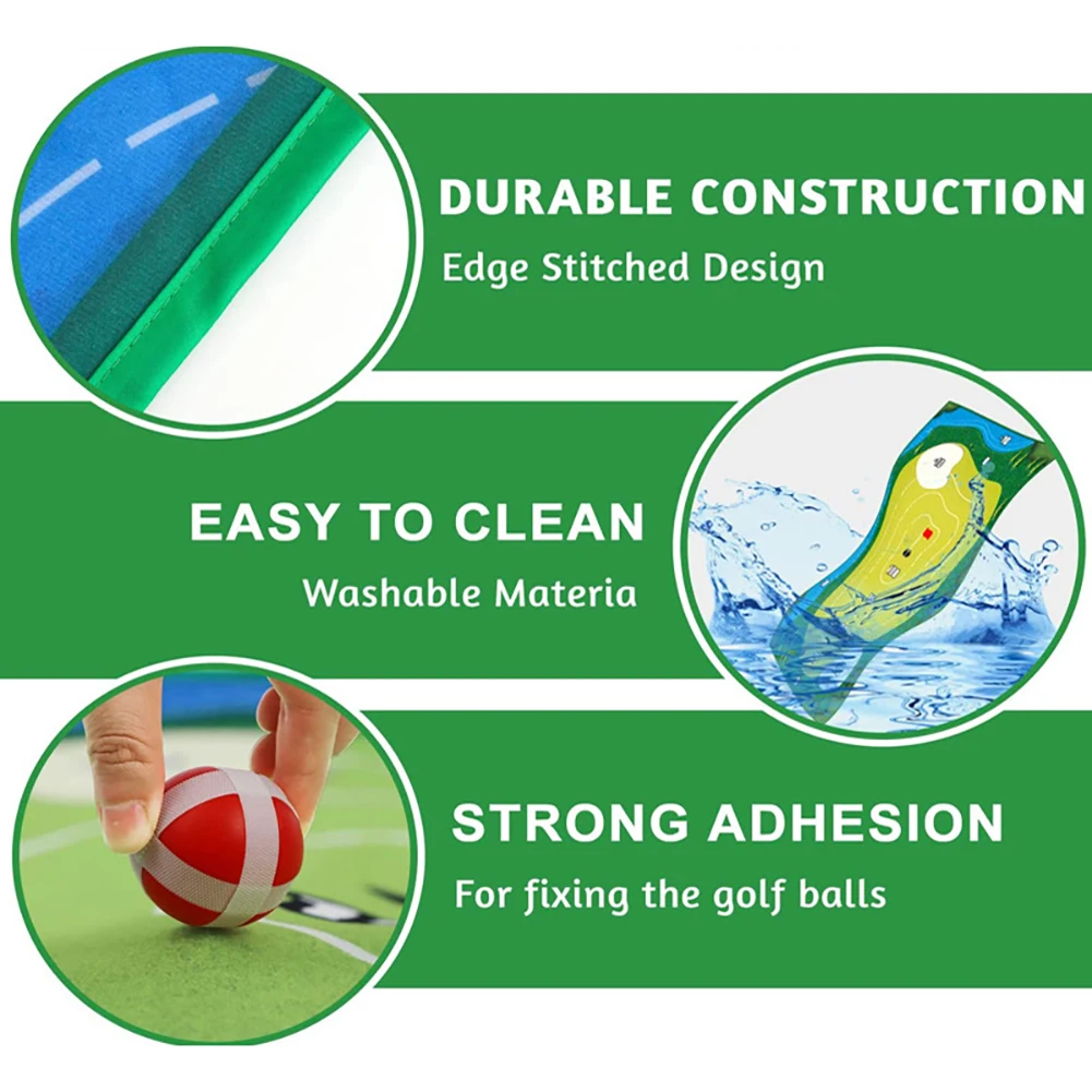 

Golf Chipping Game Mat Indoor Outdoor Golf Games for Adults with Chipping Mat Sticky Balls Ground Stakes Score Card Storage Bags