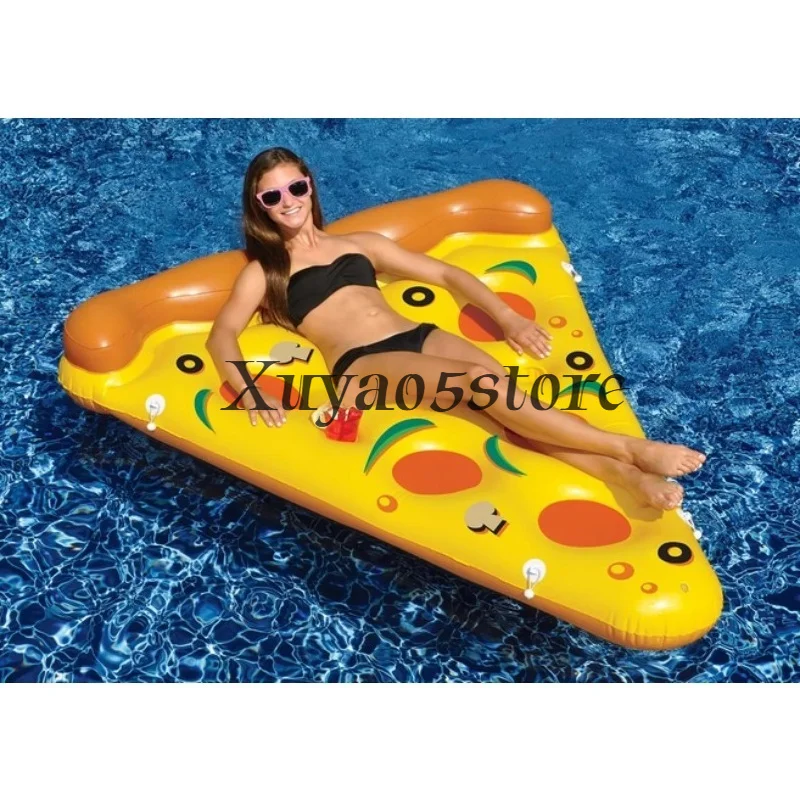 Water Adult Inflatable Pizza Floating Row Air Cushion Floating Board Swimming Floating Row