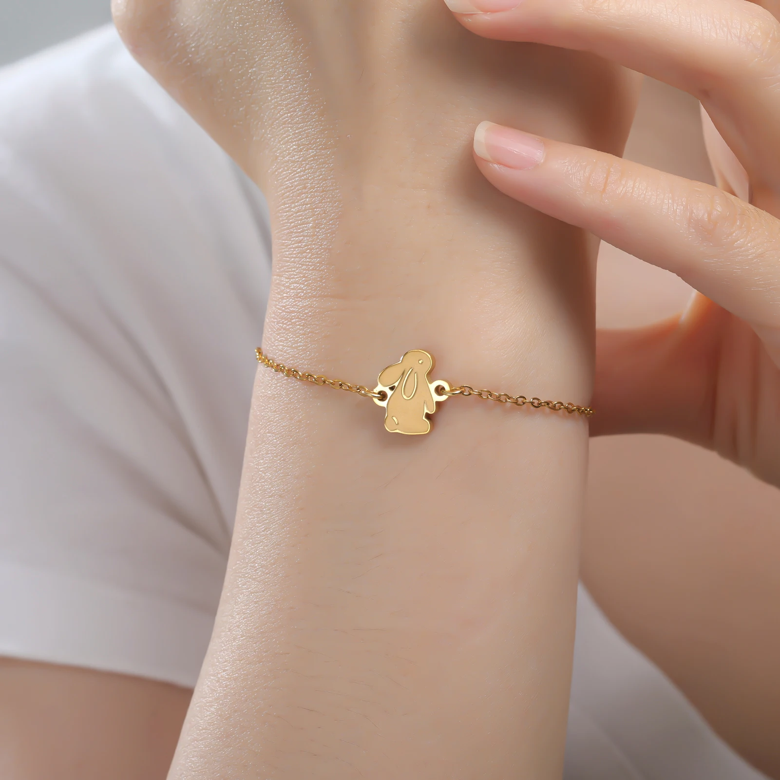 Easter Bunny Pendant Fashion New Style Bracelet Hand Rope Cute Animal Accessories for Women