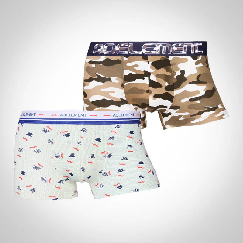 

5PCS Men's briefs, modal boxers, sexy prints, boxers, trendy youth, breathable shorts