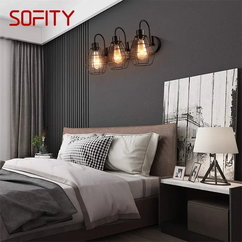 

TINNY Retro Wall Light Indoor Fixtures Scones Mounted Originality Design Loft Bedroom LED Industrial Lamp