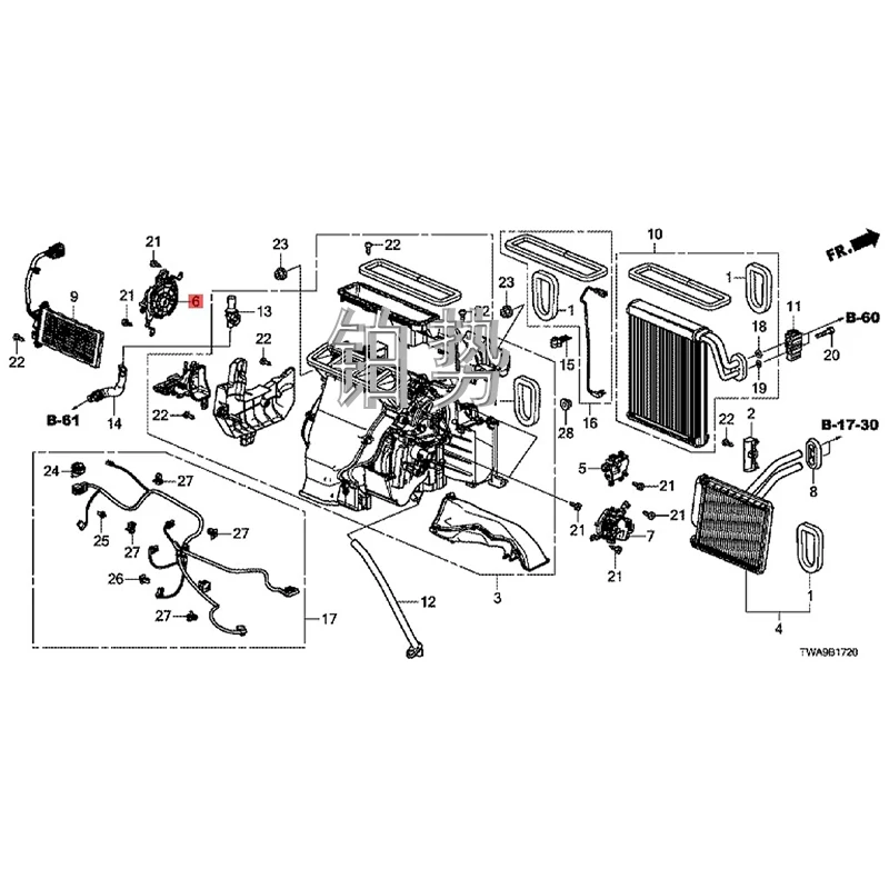 79160TEXY61/79160-TEX-Y61/79160 TEX Y61  Car heater motor 2018-hon dai nsp ir eci vi cac co rdc dr air intake sensor heater wate