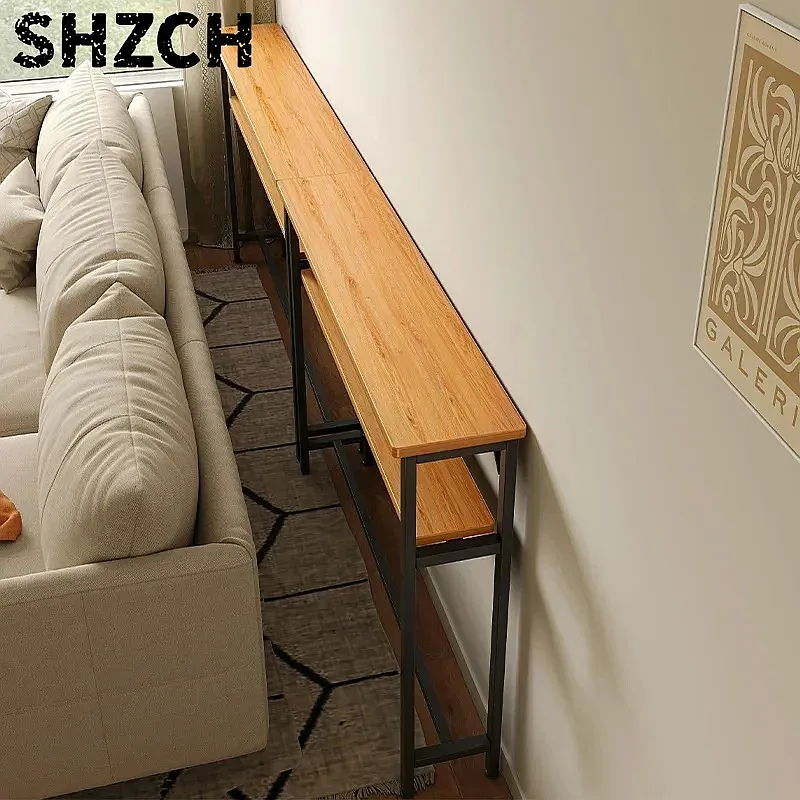 Multi-functional Narrow Side Table Long Partition Rack Sofa Gap Storage Space-Saving Furniture