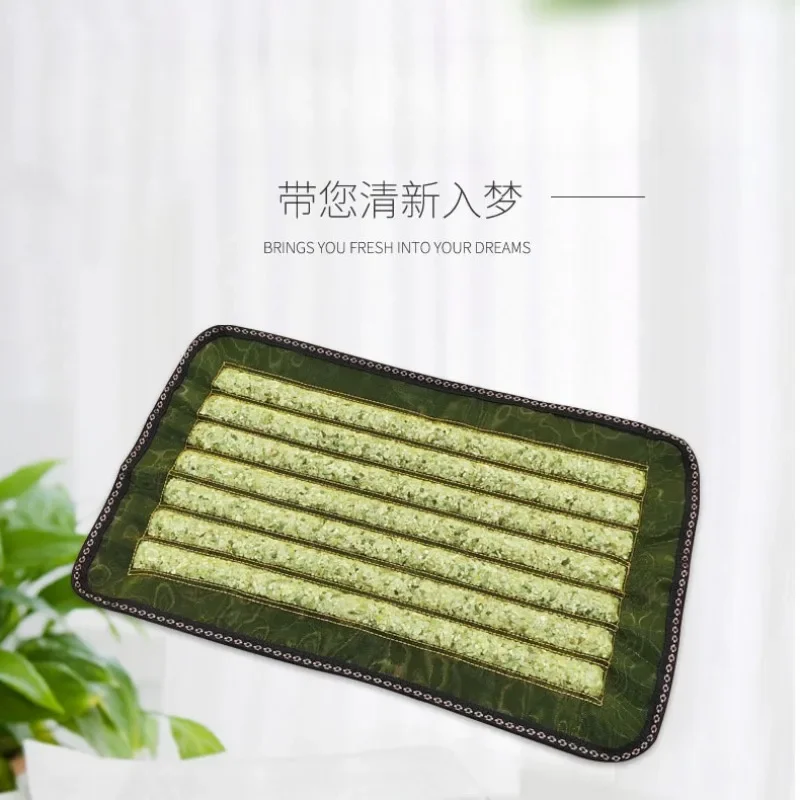 

Natural Jade particle filling Pillow Pad Massage Cool Pillow Pads Negative PEMF Ion Therapy Relieve Neck Pain Insomnia Treatmen