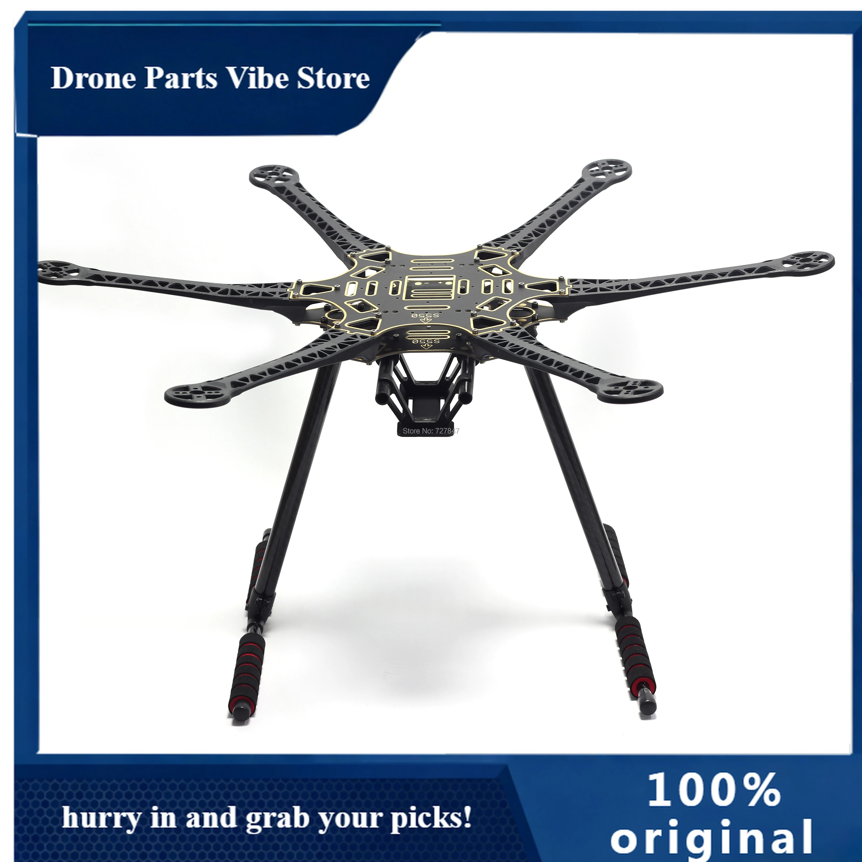 

Комплект рамы для гексакоптера APS550 F550 500 Upgrade с несъемным шасси для FPV-квадрокоптера/дрона