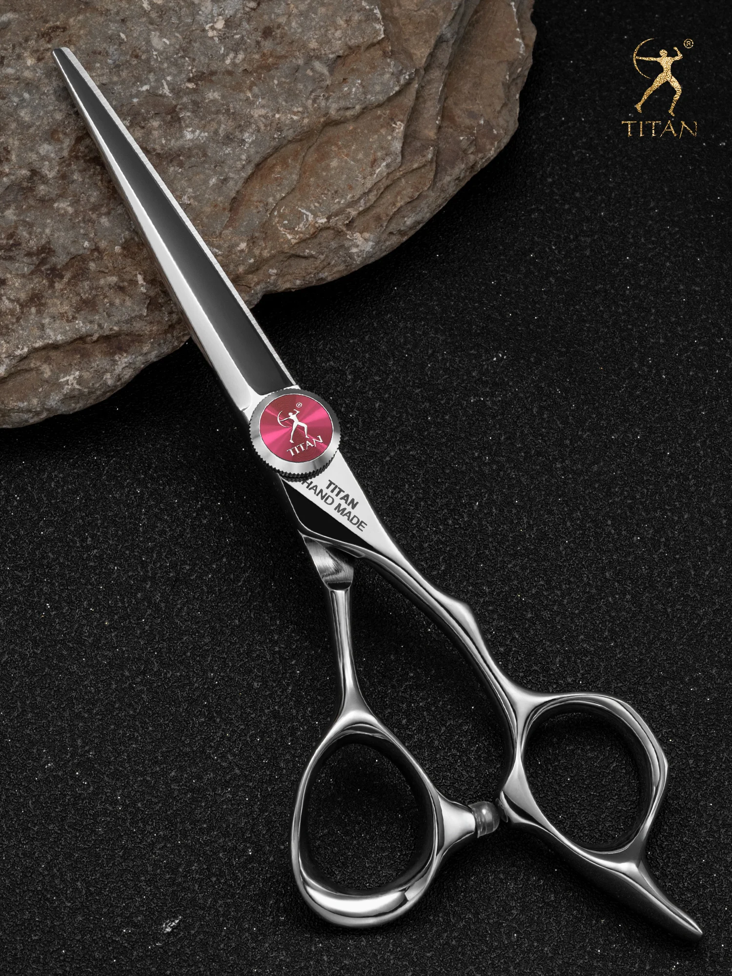 TITAN Professionelle Friseurscheren Set mit 5,5/6,0/6,5/7,0 Zoll Schneidescheren und Effilierscheren aus Japanischem 440C Stahl – Detail 5