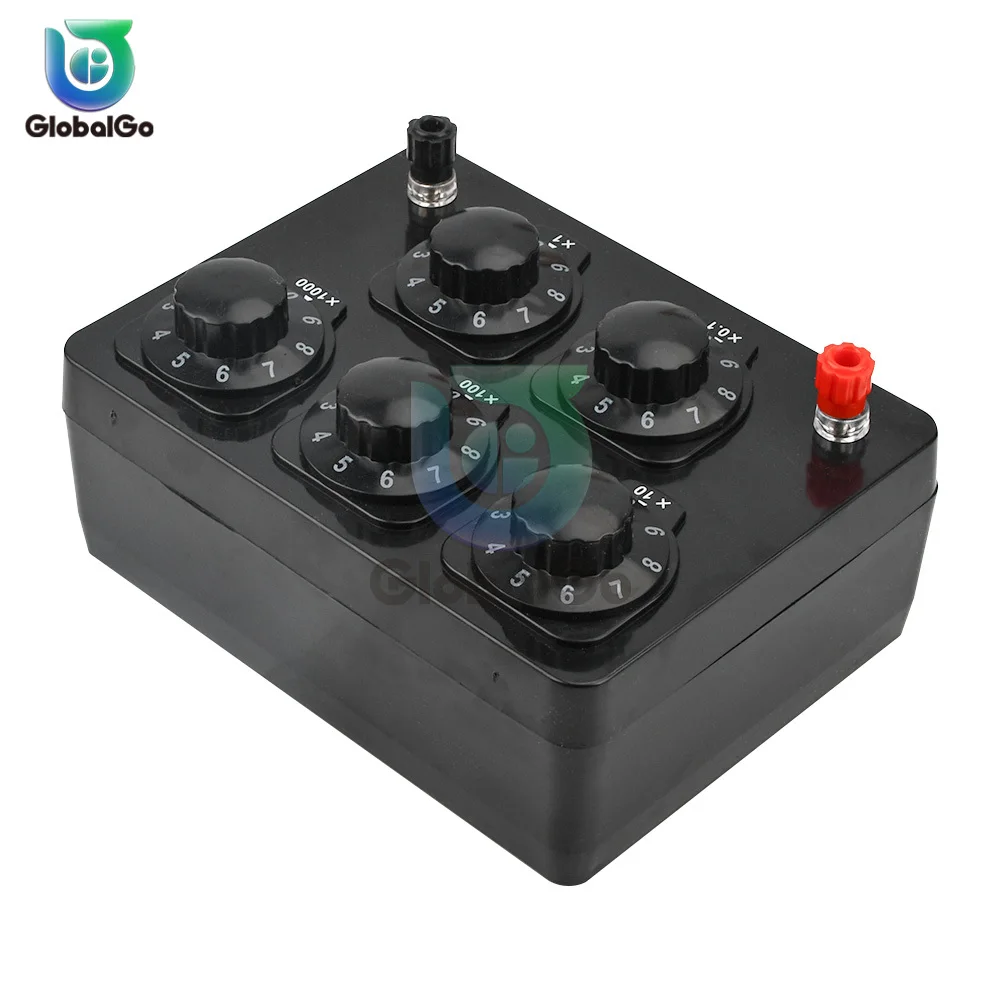 Resistance Box 0-9999.9Ω Adjustable Lab Resistor Substitution Box Precision 1W Variable Knob Switch Decade Boxes