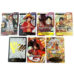 Anime One Piece OPCG Prize Card bronzing Japanese English Replica Oda Luffy Shanks Zoro law Reiju Game Anime Collection Cards