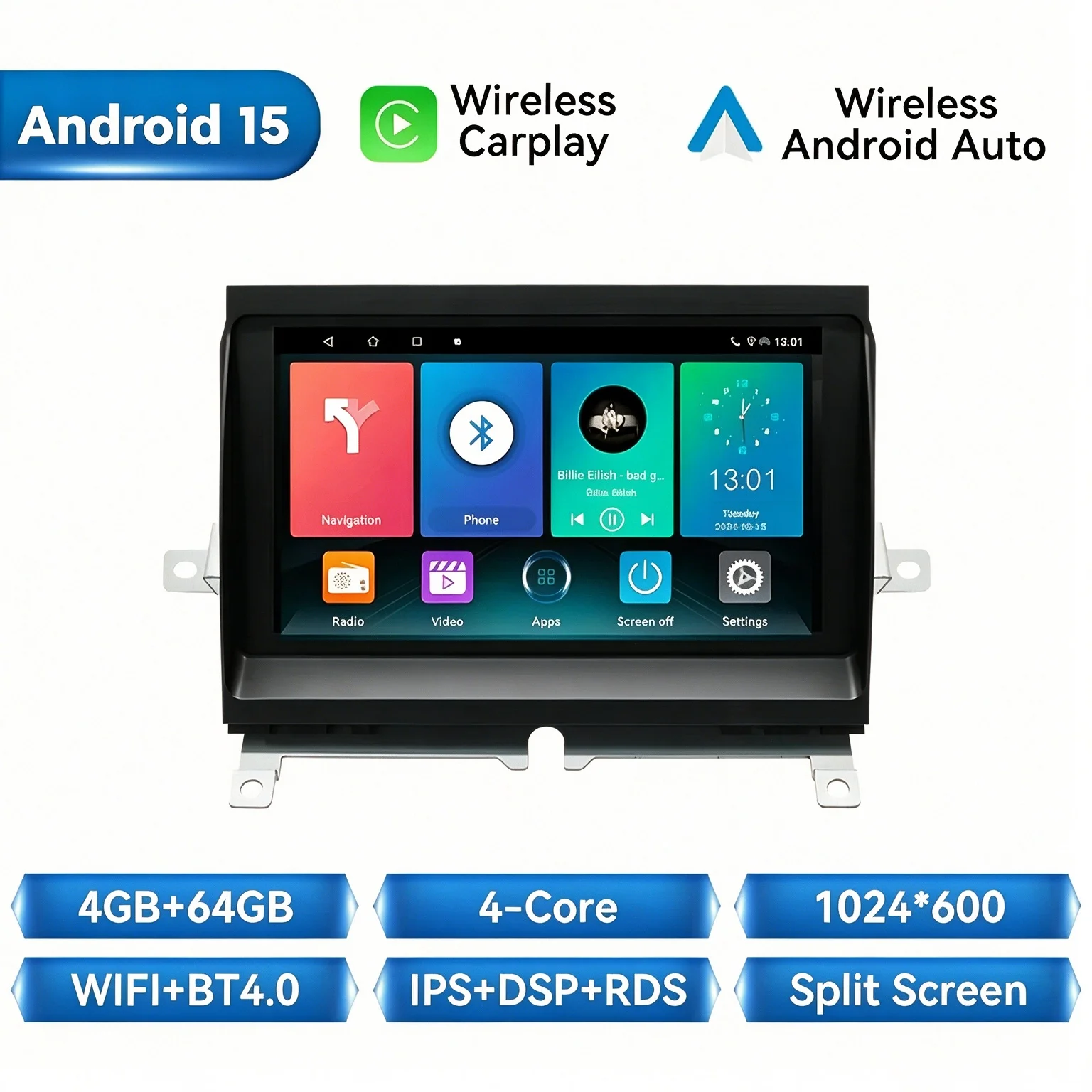 AI Voice Draadloze Carplay Android Auto Multimedia Speler Voor Land Rover Discovery 3 LR3 L319 2004-2009 navigatie 4G Wifi