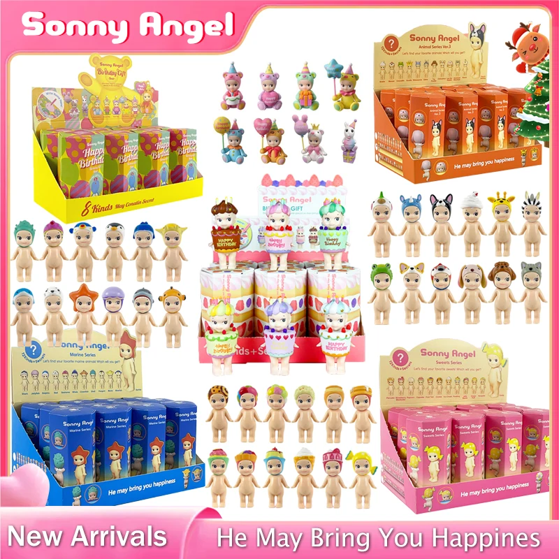 Sonny Angel Birthday Candy Standing Blind Box Dream Series Mini Anime Character Model Doll Kids Christmas Birthday Gift