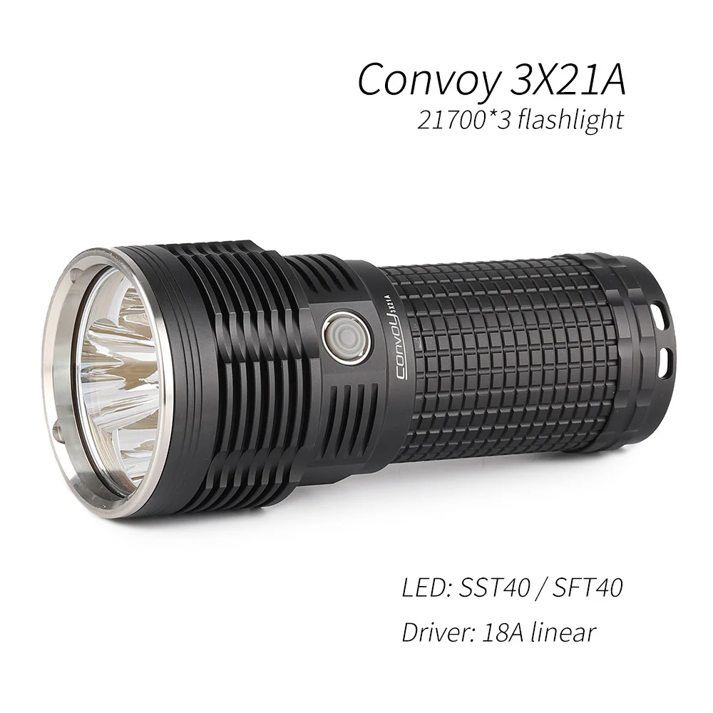 Convoy 3X21A SFT40 SST40 21700 flashlight torch