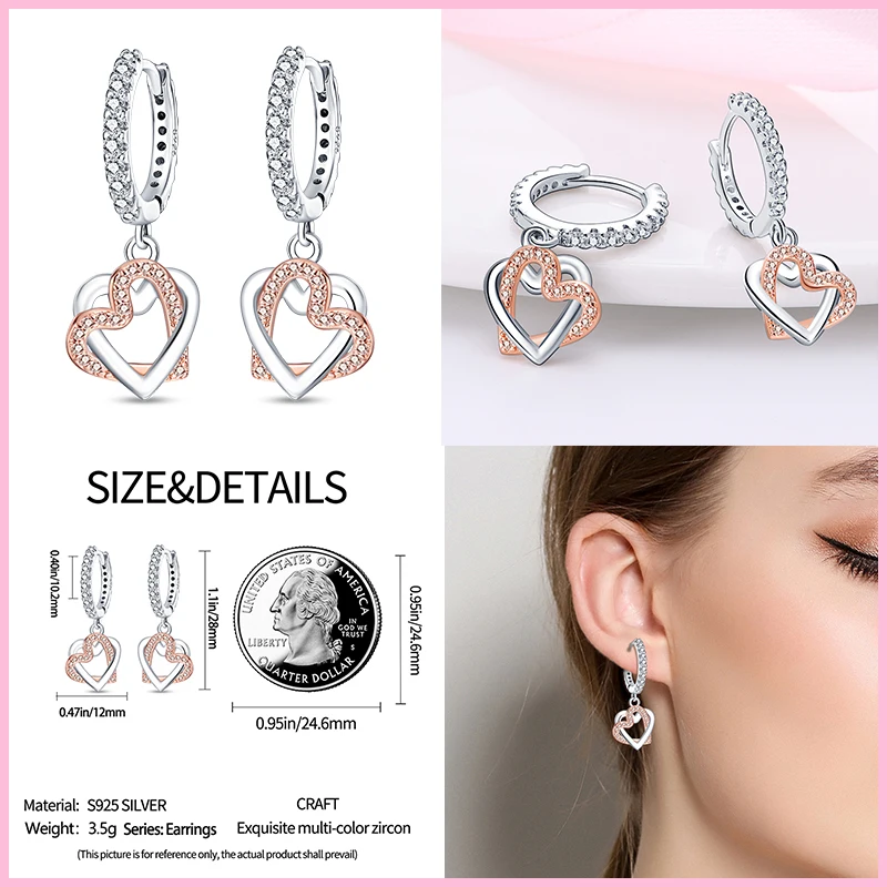 Spring Hot Sale 925 Sterling Silver Flower Insect Earrings For Women Geometric Circle Stud Gold Earrings Fine Romantic Jewelry