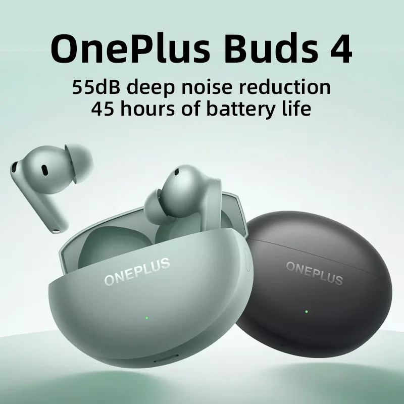 Беспроводные Bluetooth-наушники OnePlus Buds 4, глубокое шумоподавление 55 дБ, время использования 45 часов, Bluetooth 4.5