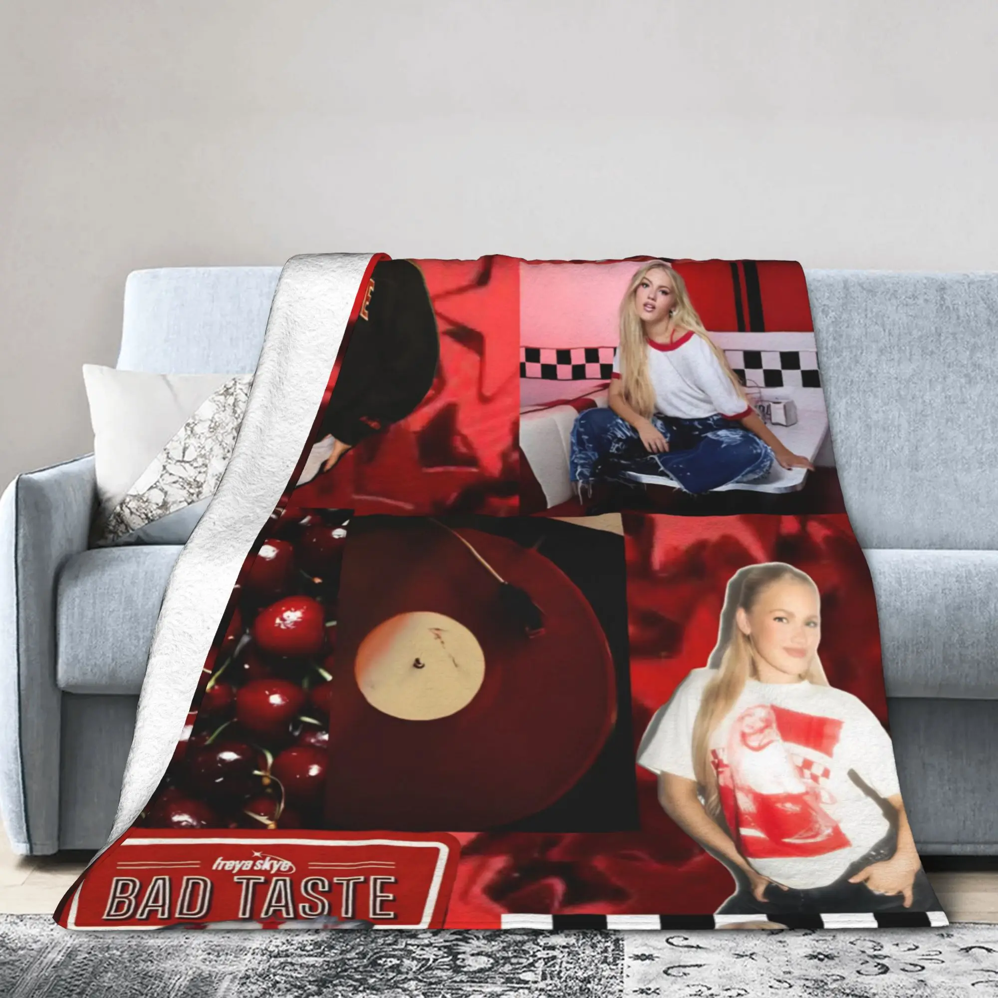 Bad Taste Freyas Singer Skyes  Blankets Flannel  Lightweight Thin Throw Blanket for Car Sofa Couch Bed Rug