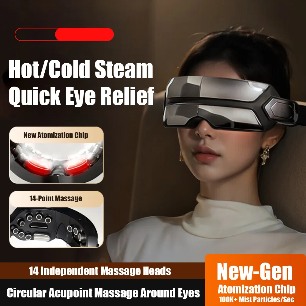 Electric Eye Massage Device Steam Misting Relieve Eye Fatigue Eyes Massage Device Eye Acupressure Relaxtion Massager