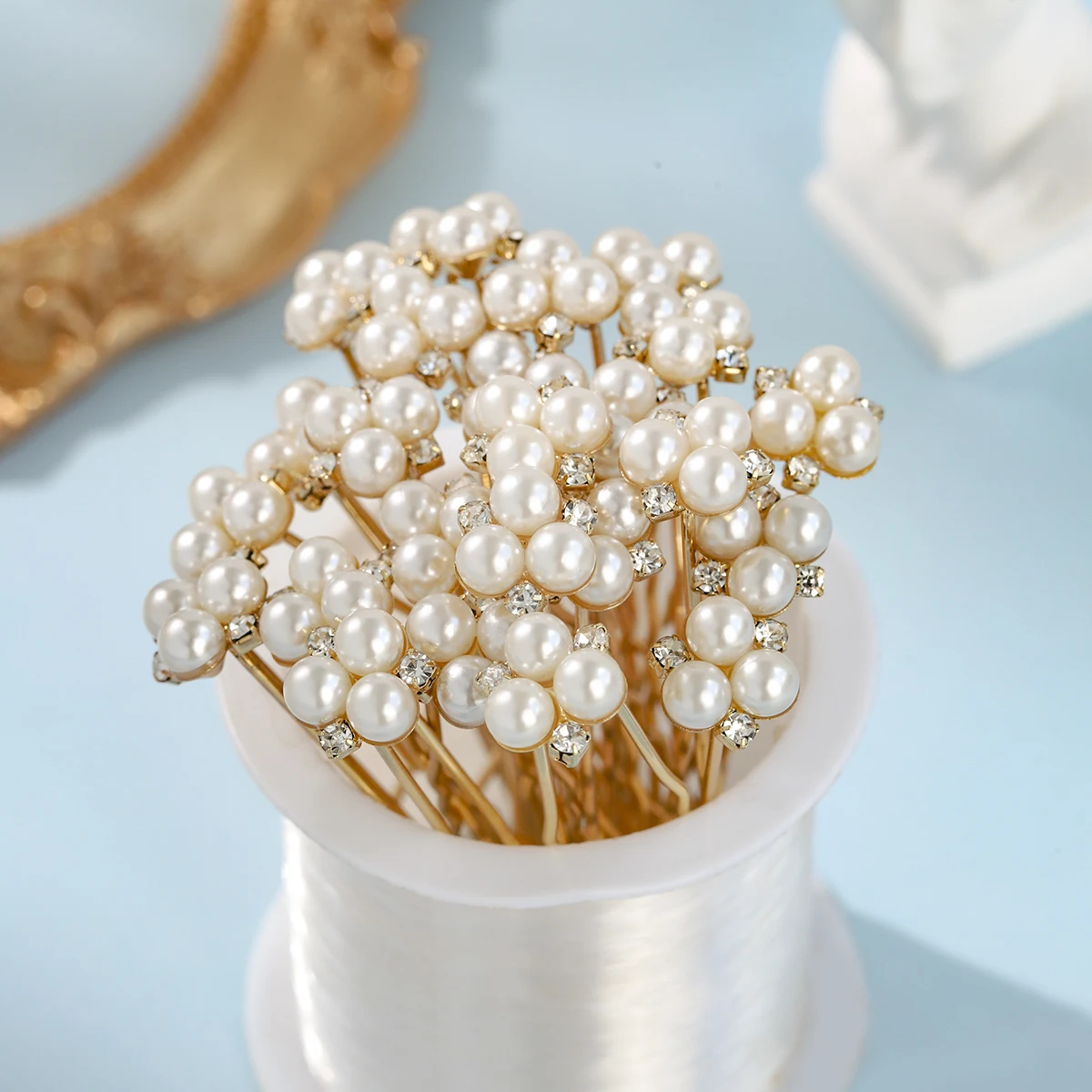 Fashion Korean-style Handmade Pearl Hairpin Set Classic Simple Bridal Hair Clip Bun Headdress Party Hair Accessories for Women image 3