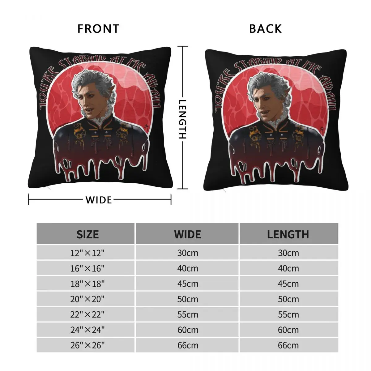 Astarion Baldur Gate 3 Square Pillowcase Polyester Linen Velvet Pattern Zip Decor Pillow Case Home Cushion Case Wholesale