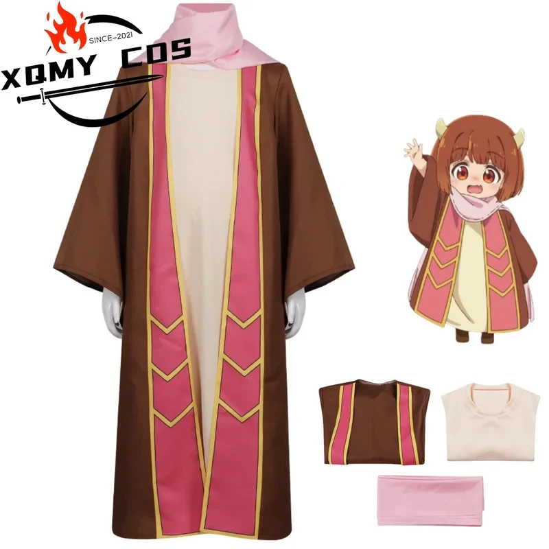 5;e,8\v,5/Anime The Demon King'S Daughter Is Too Kind Ireesha Cosplay Costume Brown Robe Coat Dress Uniform Woman Kaf,5'h\8/m' view 3