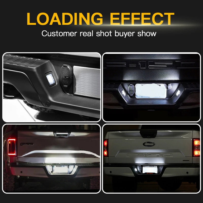 

2PCS Car LED Number License Plate Light For Ford F-150 Raptor 2015 2016 2017 2018 OEM#FL3Z-13550-A